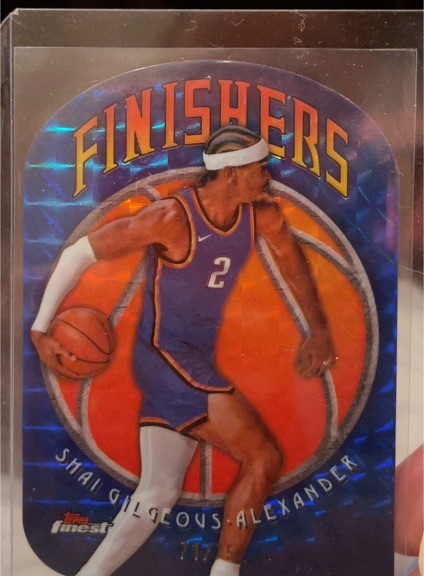 2024-25 Topps Finest #F-1 Shai Gilgeous-Alexander Finishers Die-Cut — front