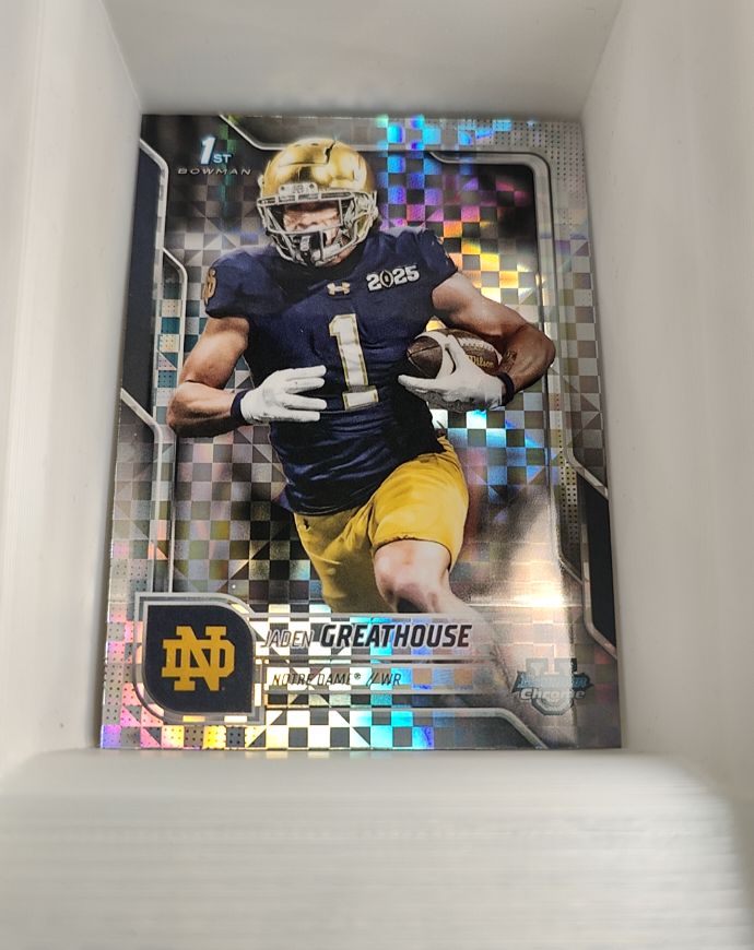 2025 Bowman University Chrome #63 Jaden Greathouse — front