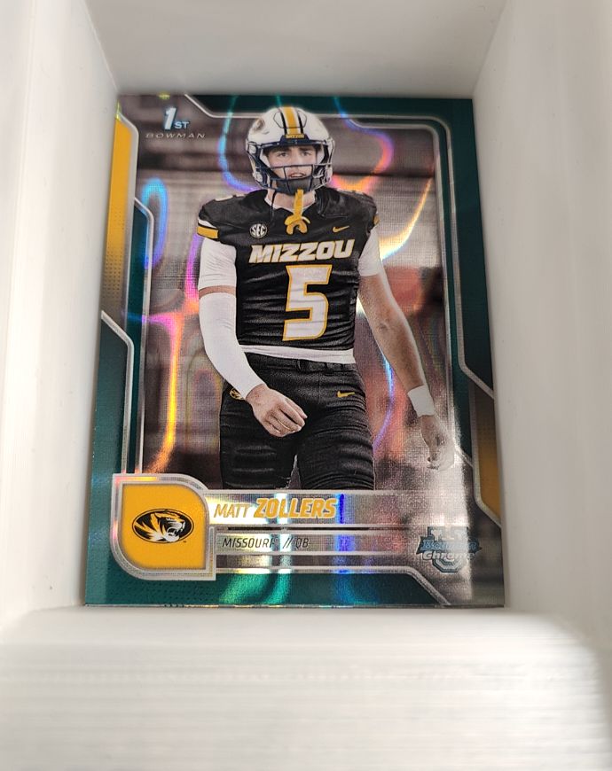 2025 Bowman Chrome University #19 Matt Zollers — front