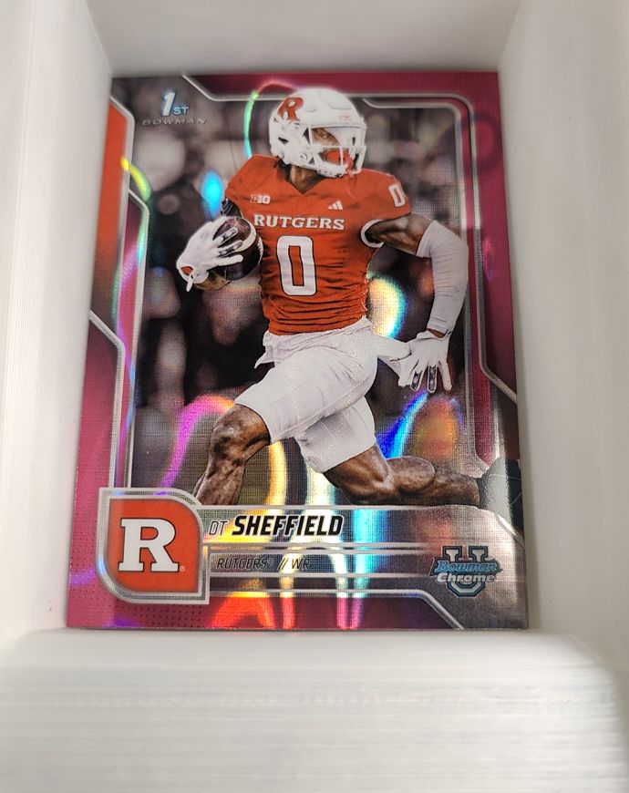 2025 Bowman Chrome University #136 DT Sheffield — front