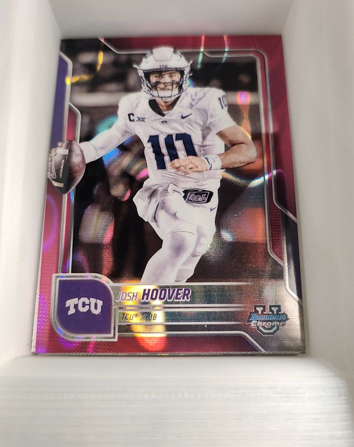 2025 Bowman University Chrome #144 Josh Hoover — front