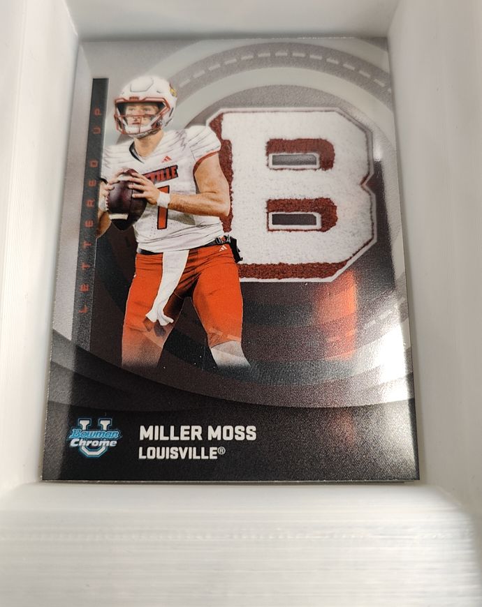 2025 Bowman University Chrome #LU-8 Miller Moss Lettered Up — front