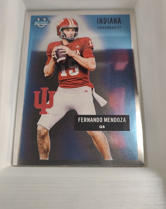2025 Bowman Chrome University #55AV-19 Fernando Mendoza — front