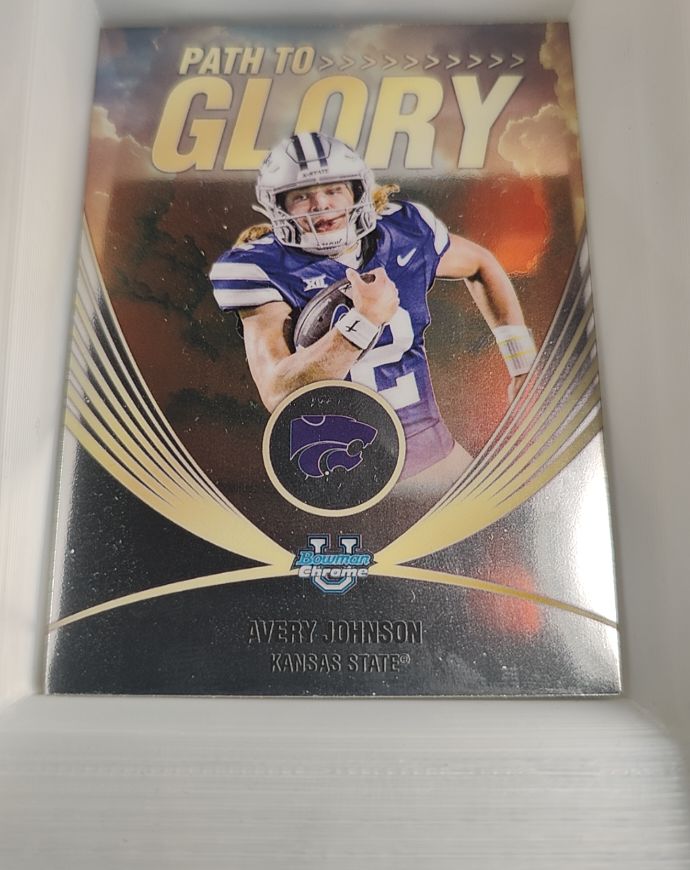 2025 Bowman Chrome University #PG-11 Avery Johnson Path to Glory — front