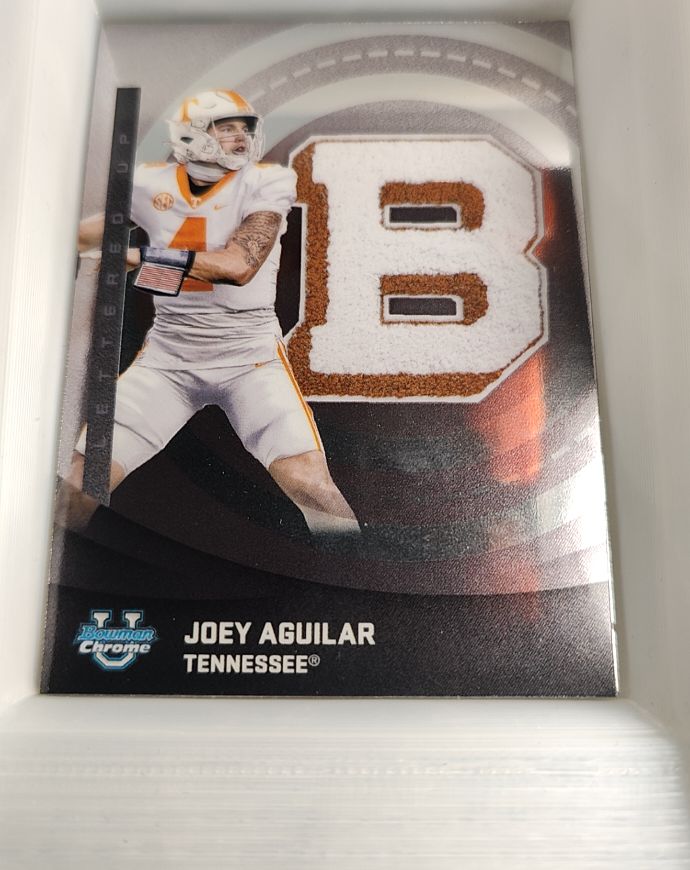 2025 Bowman Chrome University Lettered Up #LU-7 Joey Aguilar — front
