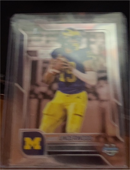 2025 Bowman University Chrome Michigan Wolverines Football Card — front