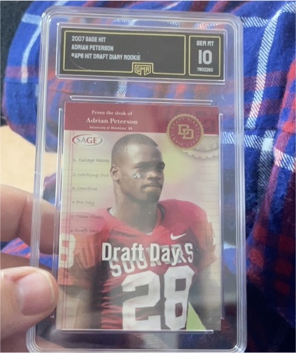 2007 Sage Hit Draft Diary #AP-6 Adrian Peterson — front