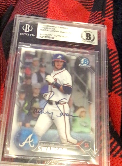 2016 Bowman Chrome Prospects #BCP50 Dansby Swanson — front