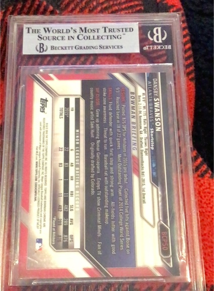 2016 Bowman Draft #BDFP50 Dansby Swanson — front