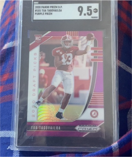 2020 Panini Prizm Draft Picks #101 Tua Tagovailoa Purple Prizm — front