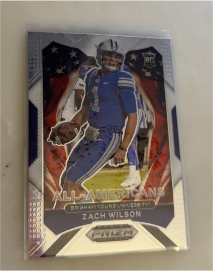 2021 Panini Prizm Draft Picks #182 Zach Wilson All-Americans — front