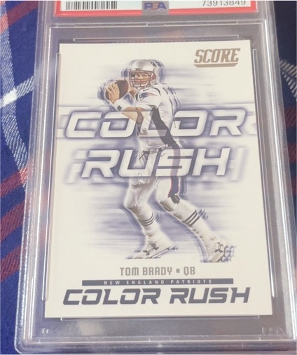 2018 Panini Score #1 Tom Brady Color Rush — front
