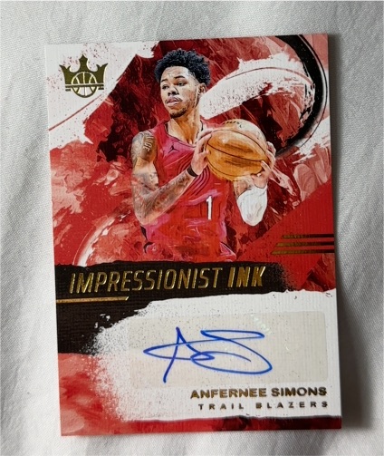 2024-25 Panini Court Kings Impressionist Ink Anfernee Simons — front