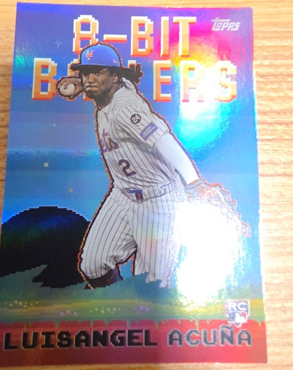 2025 Topps Series 1 Celebration 8-Bit Ballers #8B-23 Luisangel Acuna — front