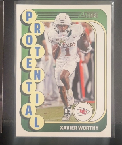 2024 Panini Score #15 Xavier Worthy Protential Rookie — front