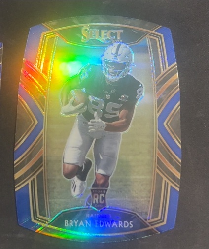 2020 Panini Select Club Level Red Die Cut Prizm Rookie Bryan Edwards — front