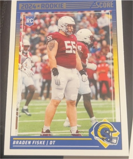 2024 Panini Score #325 Braden Fiske Rookie — front