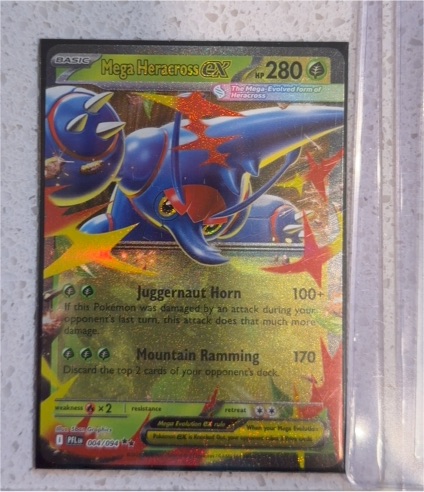 2025 Pokémon TCG ME02: Phantasmal Flames #004 Mega Heracross EX — front
