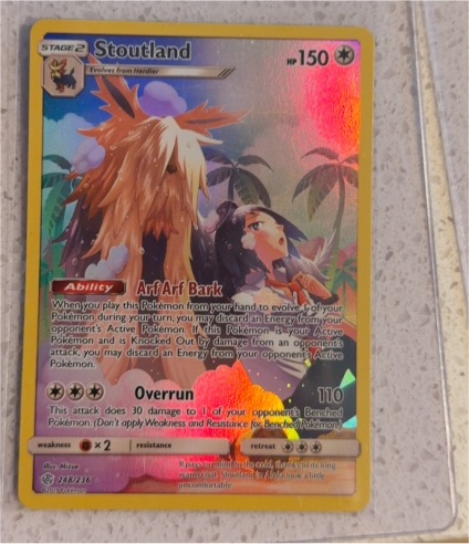 2019 Pokémon Sun & Moon Cosmic Eclipse #248 Stoutland — front
