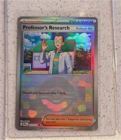 2016 Pokémon Prismatic Evolutions #123 Professor's Research Professor Elm — front