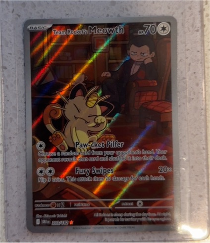 2023 Pokémon SV10: Destined Rivals #203 Team Rocket's Meowth — front