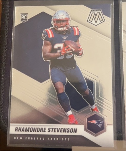 2021 Panini Mosaic #337 Rhamondre Stevenson Rookie — front