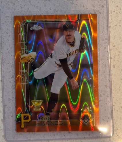 2025 Topps Chrome #300 Paul Skenes RayWave Refractor — front