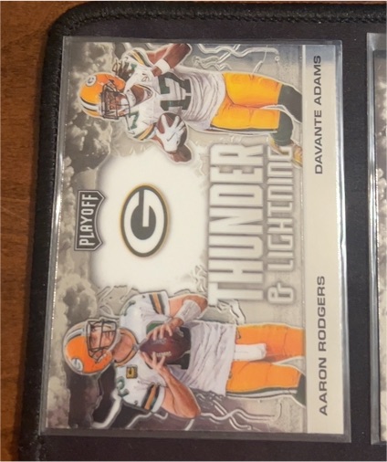 2020 Panini Playoff #TL-5 Davante Adams / Aaron Rodgers Thunder & Lightning — front