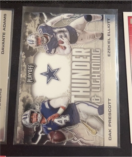 2020 Panini Playoff #TL-3 Dak Prescott / Ezekiel Elliott Thunder & Lightning — front