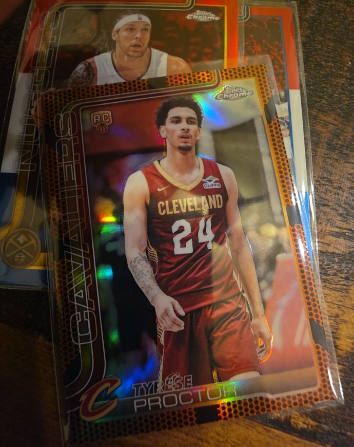 2025-26 Topps Chrome #300 Tyrese Proctor Rookie Cleveland Cavaliers — front