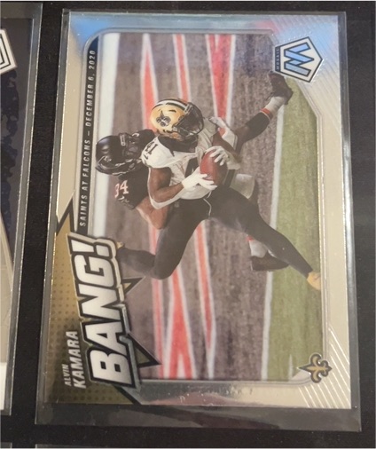 2021 Panini Mosaic #B-5 Alvin Kamara Bang! — front