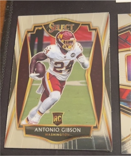 2020 Panini Select #172 Antonio Gibson Rookie Card — front