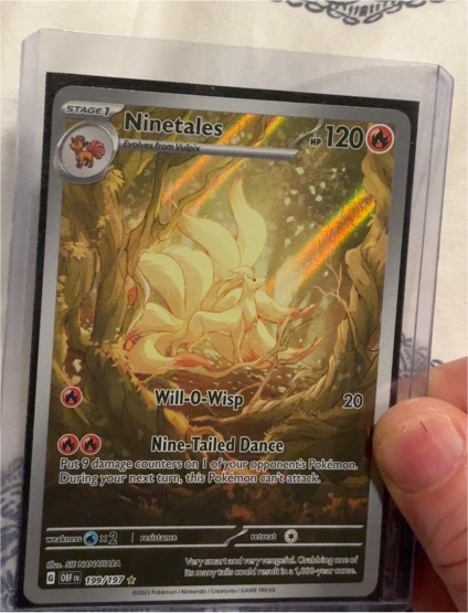 2023 Pokémon SV03: Obsidian Flames #199 Ninetales Illustration Rare — front