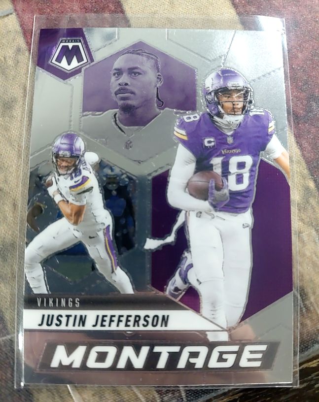 2025 Panini Mosaic #27 Justin Jefferson Montage — front