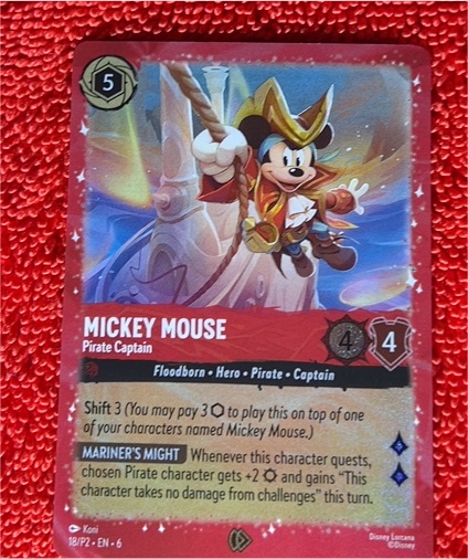 2025 Disney Lorcana #18/P2 Mickey Mouse Pirate Captain — front