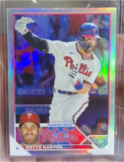 2023 Topps Chrome #3 Bryce Harper — front