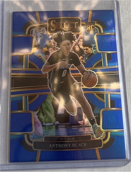 2023-24 Panini Select #71 Anthony Black Blue Prizm Rookie — front
