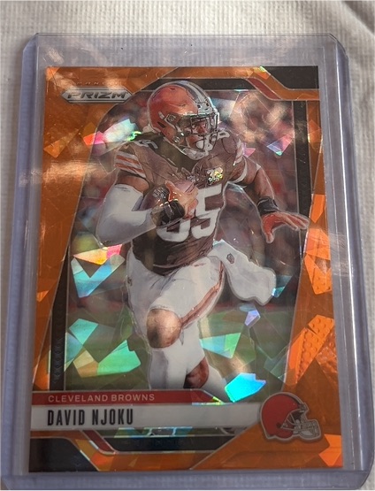 2024 Panini Prizm #68 David Njoku Orange Ice — front