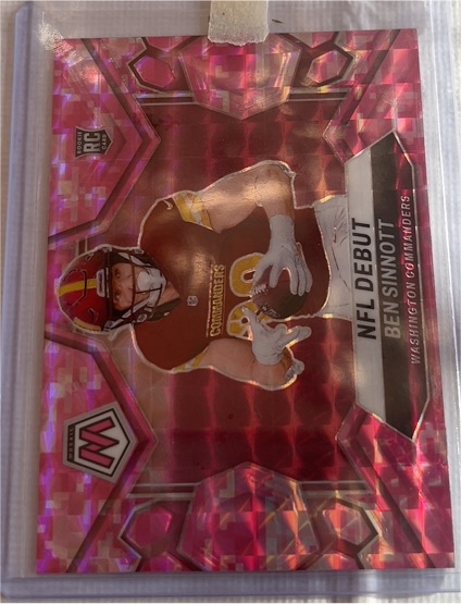 2024 Panini Mosaic #287 Ben Sinnott NFL Debut — front