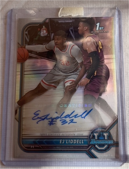 2021-22 Bowman University 1st Bowman Auto #BCPA-EL EJ Liddell — front