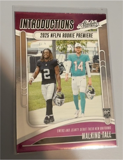 2025 Panini Absolute #I-QES Walking Tall Introductions Ashton Jeanty / Quinn Ewers — front