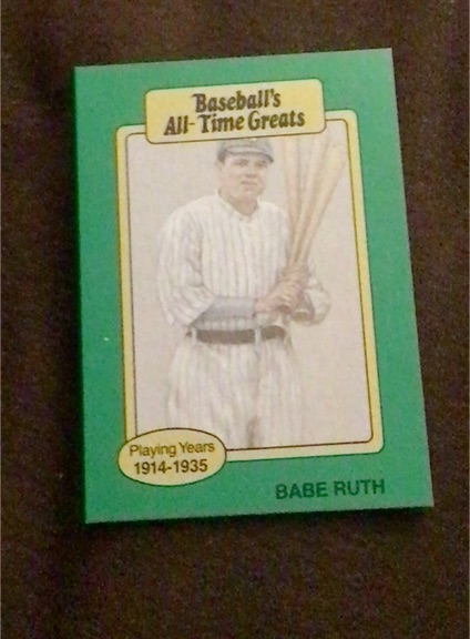1987 Hygrade Baseball's All-Time Greats #NNO Babe Ruth — front