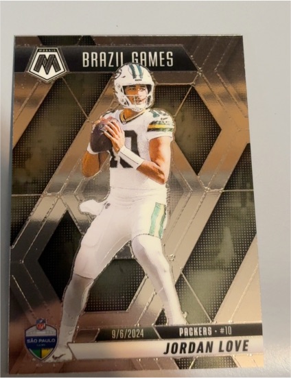 2025 Panini Mosaic #265 Jordan Love Brazil Games — front