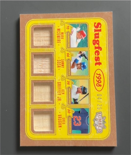 1998 Jumbo Slugfest Mark McGwire Sammy Sosa Ken Griffey Jr. George Maughn — front