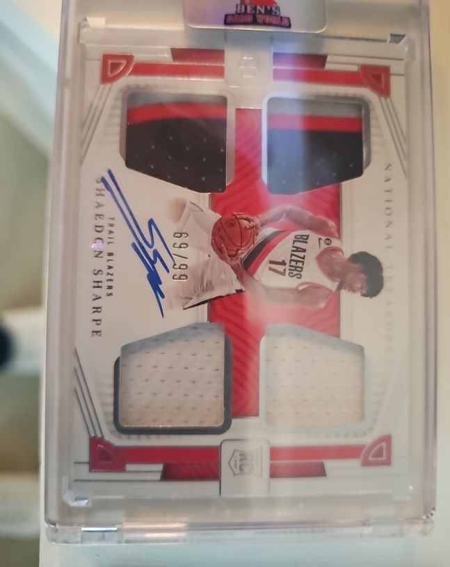 2022 Panini National Treasures #66 Shaedon Sharpe — front