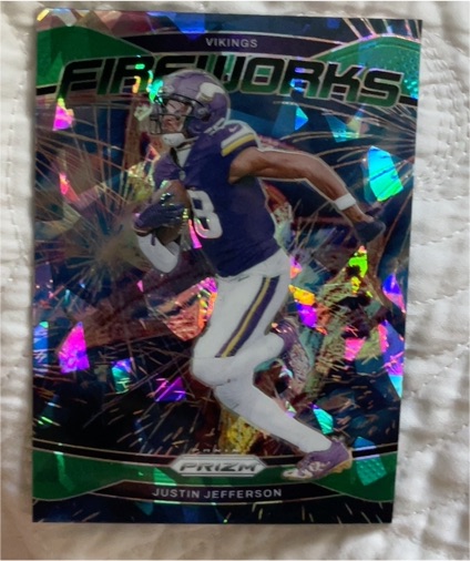 2024 Panini Prizm Fireworks #8 Justin Jefferson — front