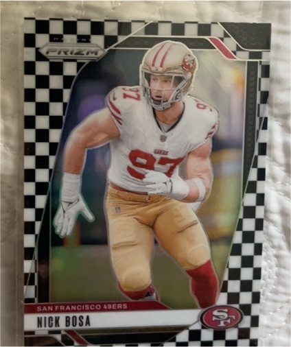 2024 Panini Prizm Black & White Checkerboard # Nick Bosa — front