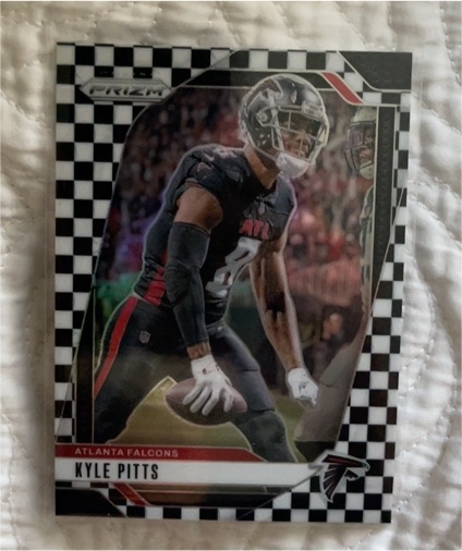 2024 Panini Prizm #13 Kyle Pitts Black and White Checkerboard — front