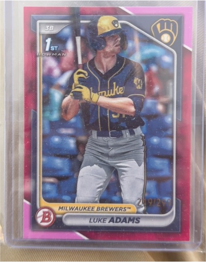 2024 Bowman Chrome Prospects #BCP-50 Luke Adams — front