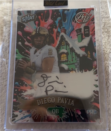 2025 Wild Card Splat #Diego Pavia — front